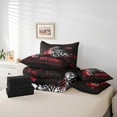 thumbnail image 4 of Erosebridal Dirt Bike Bedding Sets Twin Size for Teens,Black Red Comforter Sets with Sheets,Sports Theme Decoration,Reversible,Breathable,7-Piece, 4 of 5
