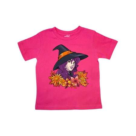 

Inktastic Witch with Autumn Flowers and Leaves Gift Toddler Boy or Toddler Girl T-Shirt