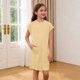 thumbnail image 4 of Vestido de Primavera de Niña Vestidos Sueltos Casuales con Bolsillos para 5-14 Años Vestido de Verano de Manga Corta Estirable Suave Y Cómodo para las Vacaciones Escolares, 4 of 9