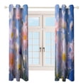 thumbnail image 3 of Watercolor Wildflowers Window Curtain Panels Grommet Blackout Curtains Blackout Curtains for Living Room, 3 of 7
