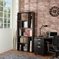thumbnail image 3 of Bowery Hill Contemporary Wood Display Bookcase in Cappuccino, 3 of 7