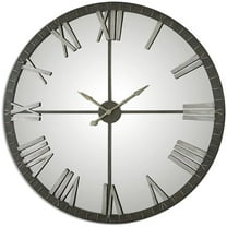 Bowery Hill Contemporary Large Metal Bronze Wall Clock