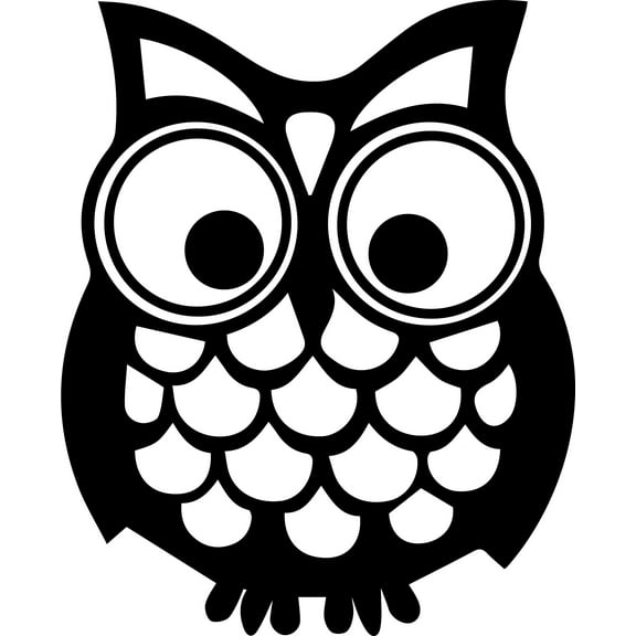 Hoot Owl Vinyl Decal Sticker|Cars Trucks Vans Walls Laptops Cups|Black|5.5 in|KCD888