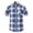 A104-Dark Blue, variant on Mens Plaid Short Sleeve Button Down Shirts Cotton Regular Fit Casual,Plaid(Sky Blue,40)