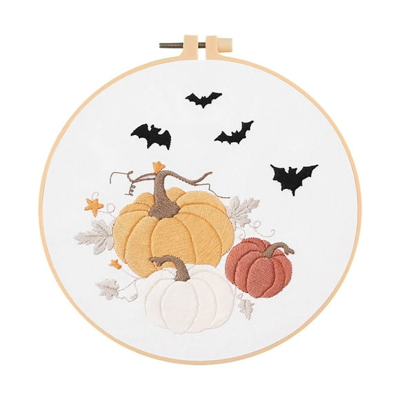 HUASHENG Beginner Kit – Embroidery Set With Pre Printed Fabric Hoop Thread & Instructions | DIY Wall Art & (12.5cm Hoop)