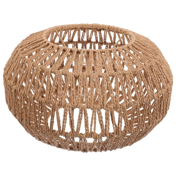 LEDMOMO Home Ceiling Light Cover Woven Paper Rope Lampshade with Metal Frame for Decor