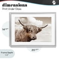 Stupell Industries Shaggy Highland Cow & Clouds Gray Framed Print Under ...