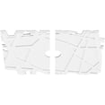 thumbnail image 2 of 36"W x 24"H x 4"ID x 12 3/4"C x 1"P Novo Architectural Grade PVC Contemporary Ceiling Medallion, Two Piece, 2 of 11