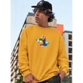 thumbnail image 2 of Colorful Corgi Potrait Sweatshirt Men -Image by Shutterstock, Male x-Large, 2 of 4