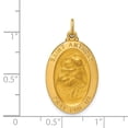 thumbnail image 2 of FJC Finejewelers 14 kt Yellow Gold Solid Polished/Satin Oval St. Anthony Medal 29 x 16 mm, 2 of 6