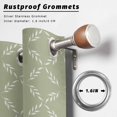 thumbnail image 6 of Outdoor Curtains for Patio Waterproof, Sage Green Windproof Pravicy Outside Porch Blackout Curtain, Geometric Flower Leaf Diamond Plaid Retro Sun Blocking Curtains for Cabana 2 Panels 54"x108", 6 of 9