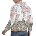 thumbnail image 6 of Uemuo World Map With Safari Animals Pattern Men's Hoodie - Casual Pullover Hoodie with Kangaroo Pocket, Stylish Hooded Sweatshirt for Everyday Wear-3X-Large, 6 of 7
