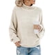 thumbnail image 1 of Women Knit Turtleneck Twist Winter Warm Sweater Pullover Coat, 1 of 5