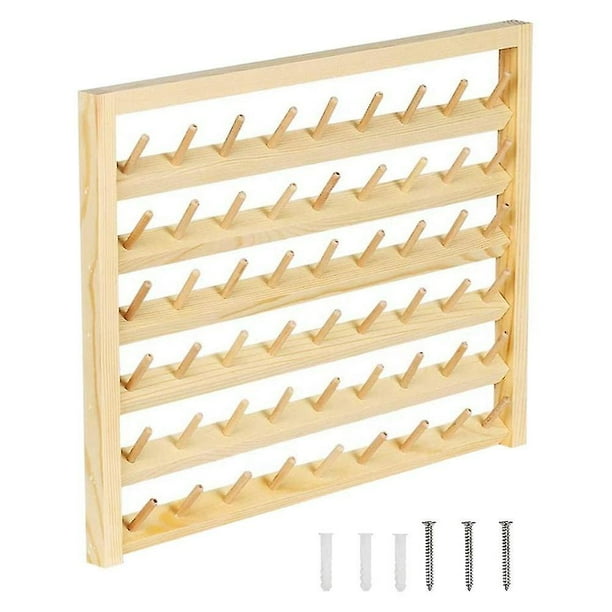 2 Soportes De Pared Para Hilos De Coser - Metal Blanco, Capacidad 54 Bobinas, Fácil Instalación, Organizador Para Sala De Manualidades