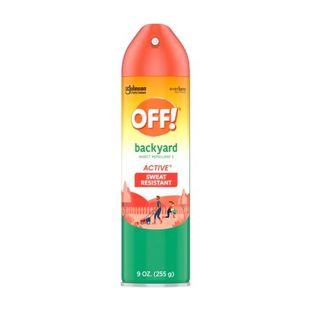 OFF! Backyard Active Sweat Resistant 15% Deet Insect Repellent III Aerosol, 9 oz