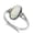 White, variant on Oval Blue Synthetic Opal Unique Ring Sterling Silver Size 9
