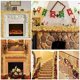 thumbnail image 2 of Juego de 2 coronas de Navidad artificiales, coronas de bayas, coronas de Navidad rojas y verdes para chimeneas, decoraciones para interiores y exteriores (170 cm, dorado) brillar Electrónica, 2 of 5