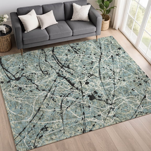 Addison Rugs Chantille Indoor/Outdoor Contemporary Abstract Aloe Machine Washable Rectangle Rug, 10' x 14'