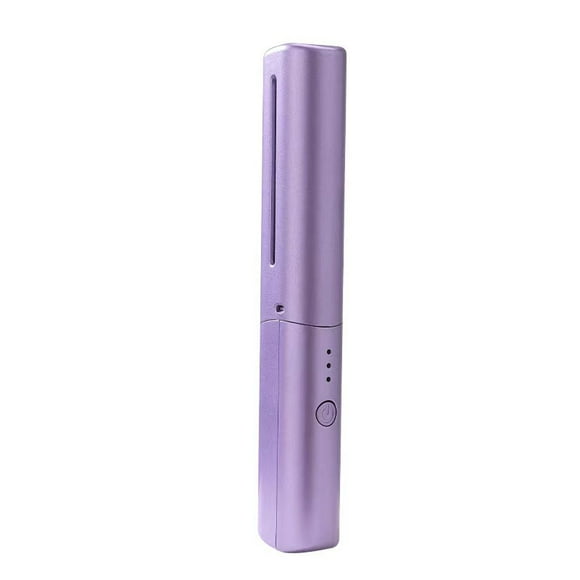 Portable Hair Straightener Comb Rechargeable Mini Hair Straightener Purple