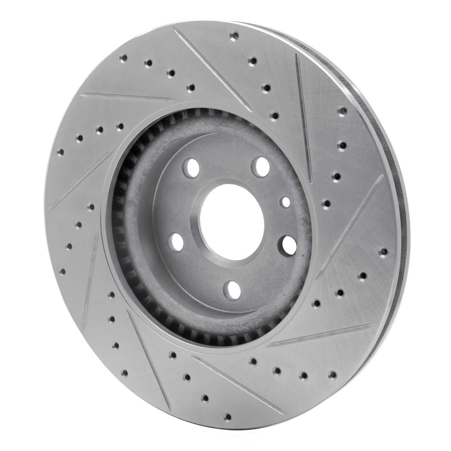 Dynamic Friction Company 631-46027L DFC Brake Rotor - Drilled And Slotted - Silver