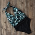 thumbnail image 2 of Babysbule Swimsuits for Women Women's Fashion Leaf Print V-neck One Piece Swimsuit Bikini, 2 of 2