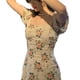 thumbnail image 4 of Vestido con abertura lateral Floral para mujer, vestido con estampado Floral y manga abombada dulce a la moda para verano Floral 6653 S, 4 of 8