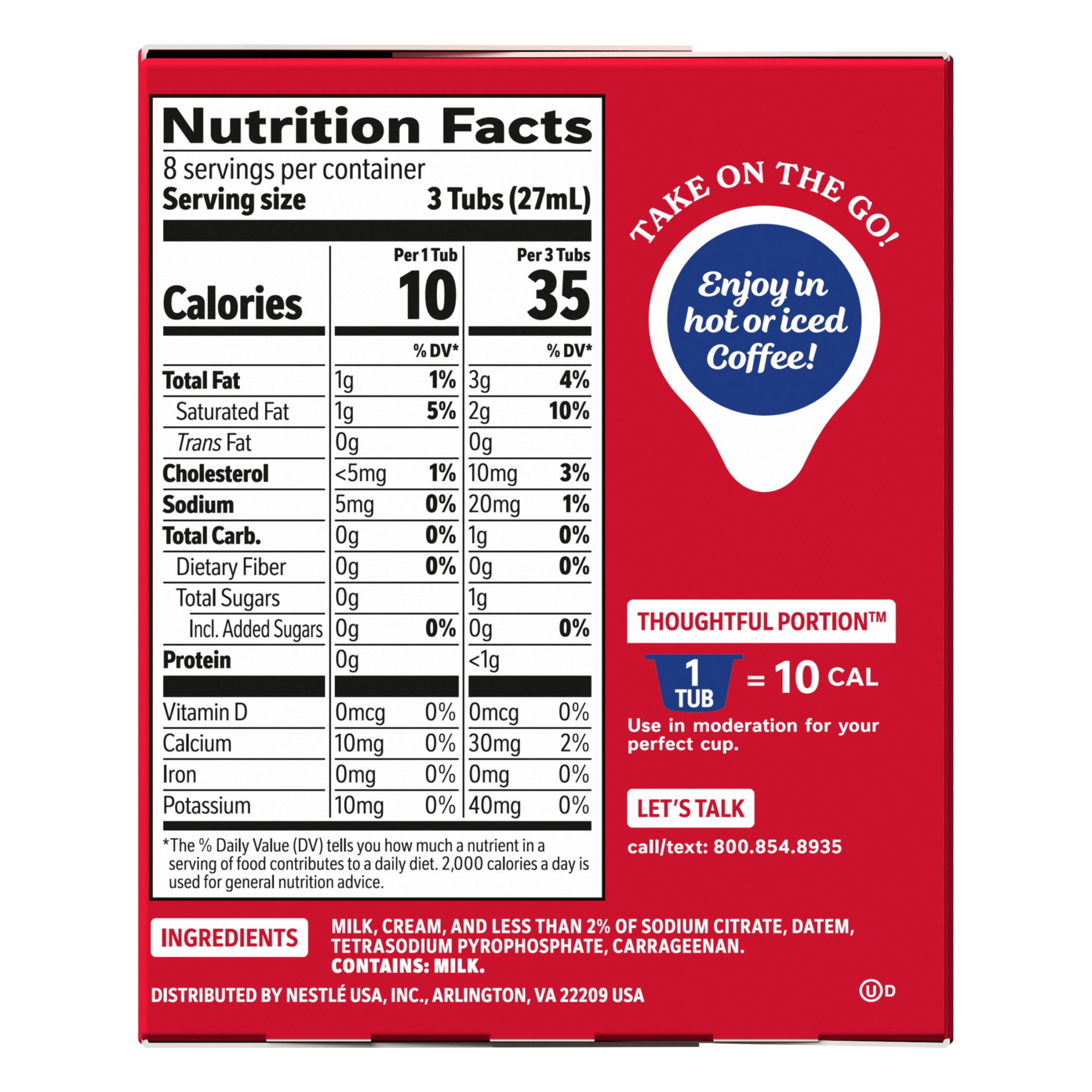 Nestlé Carnation Half & Half Creamer, Shelf Stable Creamer, Cream for Coffee, 24 CT 9 fl oz
