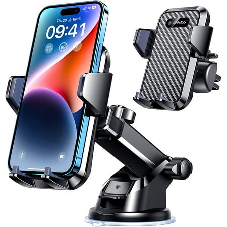 【85+LBS Strongest Suction & Military-Grade 2026 Ultimate Car Phone Mount【Patent & Safety Certs】 Cell Phone Holder Truck for Dashboard Windshield Vent for iPhone 17 Pro Max 16 15 Camera Mounts
