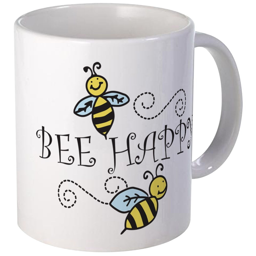 CafePress - Bee Happy Mug - Unique Coffee Mug, Coffee Cup CafePress