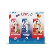 Cirkul LifeSip Flavor Cartridge Variety Pack, 6-Pack (2 Fruit Punch, 2 Blueberry Grape, 2 Watermelon)
