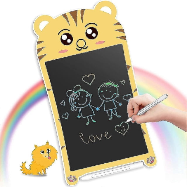 8.5 Inch Children's Drawing Tablet, Writing Tablet, Upgraded Animal Children's Writing Tablet, Colorful Light Lines Children's Magic Tablet, Large Mag