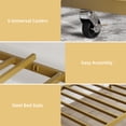 thumbnail image 6 of Twin Size Daybed Frame, Twin Size Metal Day Bed with Floral Headboard, Metal Sofa Bed Frame Modern Metal SOFE Bed Frame, Heavy Duty Steel Slats Supports Day Bed, 6 of 8
