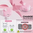 thumbnail image 6 of for AirPods 4 Case with Phone Stand, Pink Case Compatible with Apple AirPods 4th Gen 2024, Secure Lock & Magnetic Lid, with Cleaning Kit & Lanyard, Cute Cover for Women Girly, Drop-Proof, 6 of 6
