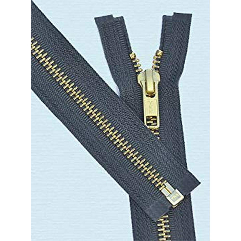 14" Medium Weight Jacket Zipper YKK 5 Brass Separating 579 Dark
