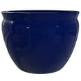 thumbnail image 6 of Red Lantern 14" Navy Blue Porcelain Fishbowl Planter, 6 of 6