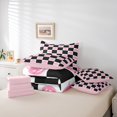 thumbnail image 5 of Feelyou Girly Pink Pumpkin Twin Bedding Sets 7-Piece, Happy Sugar Halloween Bedding Comforter Set, Cartoon Buffalo Plaid Reversible Sheet Sets, Breathable Home Decor, 5 of 7