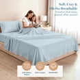 thumbnail image 2 of Casa Platino Queen Sheet Sets – 450 Thread Count 100% Cotton Cooling Sheets, Premium Hotel Luxury Sateen Finish, for Daily Comfort – French Blue, 2 of 8