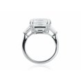 thumbnail image 4 of HeartsAndYou 3ct Asscher Baguette Cut Moissanite Cocktail Engagement Ring for Women 18k White Gold over Silver, 4 of 6