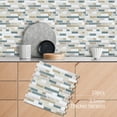 thumbnail image 5 of DEWOO Thick Kitchen Peel and Stick Tile Backsplash, Stick on Wall Tiles, 12"x12" Self Adhesive Sticky 3D Wall Marble Tiles Bathroom (10-Sheet，Light Brown), 5 of 12