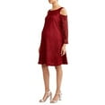 thumbnail image 2 of Planet Motherhood Maternity Lace Cold Shoulder Swing Dress, 2 of 4