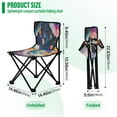 thumbnail image 3 of BZSMCE Camping Chairs Modern Celestial Dance Pattern Folding chair, 3 of 8