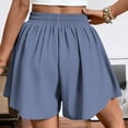 thumbnail image 6 of POROPL Shorts for Women Wide Leg Drawstring Shorts with Pockets Loose Casual Short, 6 of 8