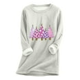 thumbnail image 2 of Meihcang Chandails en Molleton en Polaire pour Femmes Grande Taille Graphique Arbre de Noël Col Rond Chandail Chaud d'Hiver Doublé Sherpa, 2 of 4