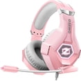 thumbnail image 3 of Ozeino [2024 nuevo] Auriculares para juegos para PS4, PS5, PC, controlador Xbox One, auriculares supraaurales con cancelación de ruido con micrófono, luz LED, sonido envolvente de graves, orejeras con, 3 of 4