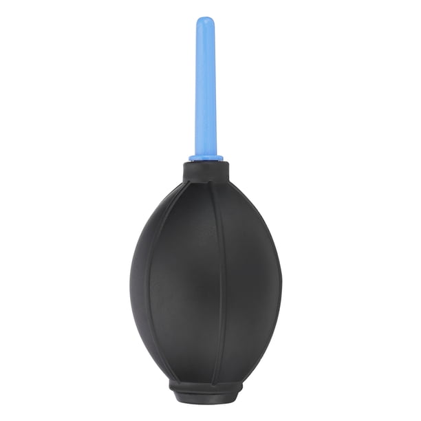 Soplador de aire de goma con punta suave, limpiador de polvo de bomba de bulbo para cámara, azul