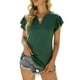 thumbnail image 1 of TRKIYQC Camiseta informal para mujer, manga corta, color sólido/rayas, estampado de estrellas, cuello en V, tops ajustados TRKIYQC Casual, 1 of 7