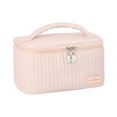 thumbnail image 1 of Travel Large Capacity Toiletry Organizer Lady Cosmetic Storage Bag Leather [., 1 of 1