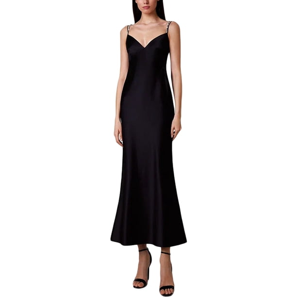 Txlixc Vestido de mujer casual, vestido largo con tirantes de cuello en V Txlixc moda