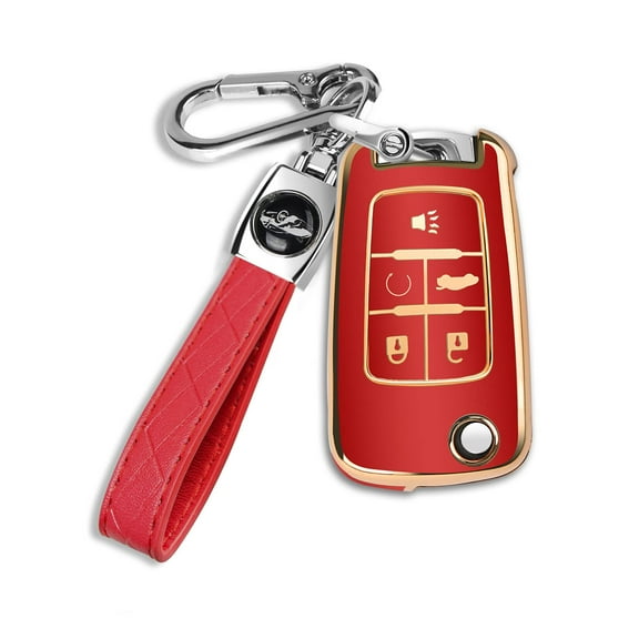 for Chevy Key Fob Cover Case with Keychain for Chevrolet Buick Camaro Cruze Equinox Malibu Impala Spark Sonic GMC