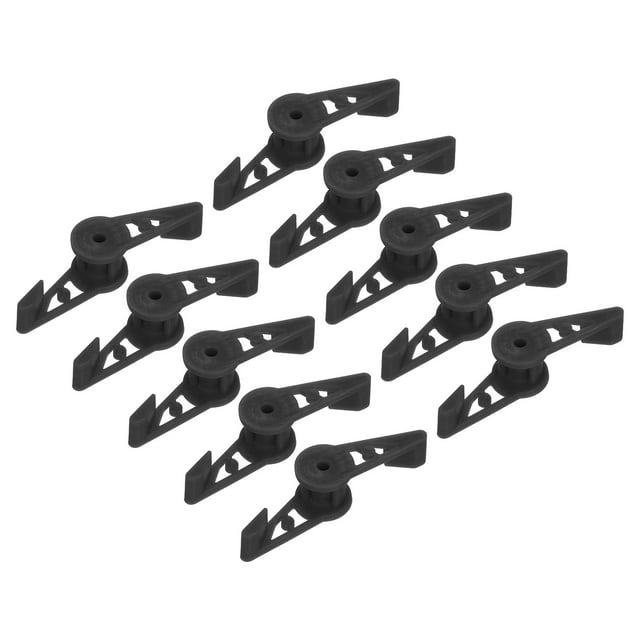 Uxcell 360 Grados Clips de Entrenamiento para Tallo de Planta, 60 Pcs Dobles Ajustables para Plantas, Negro